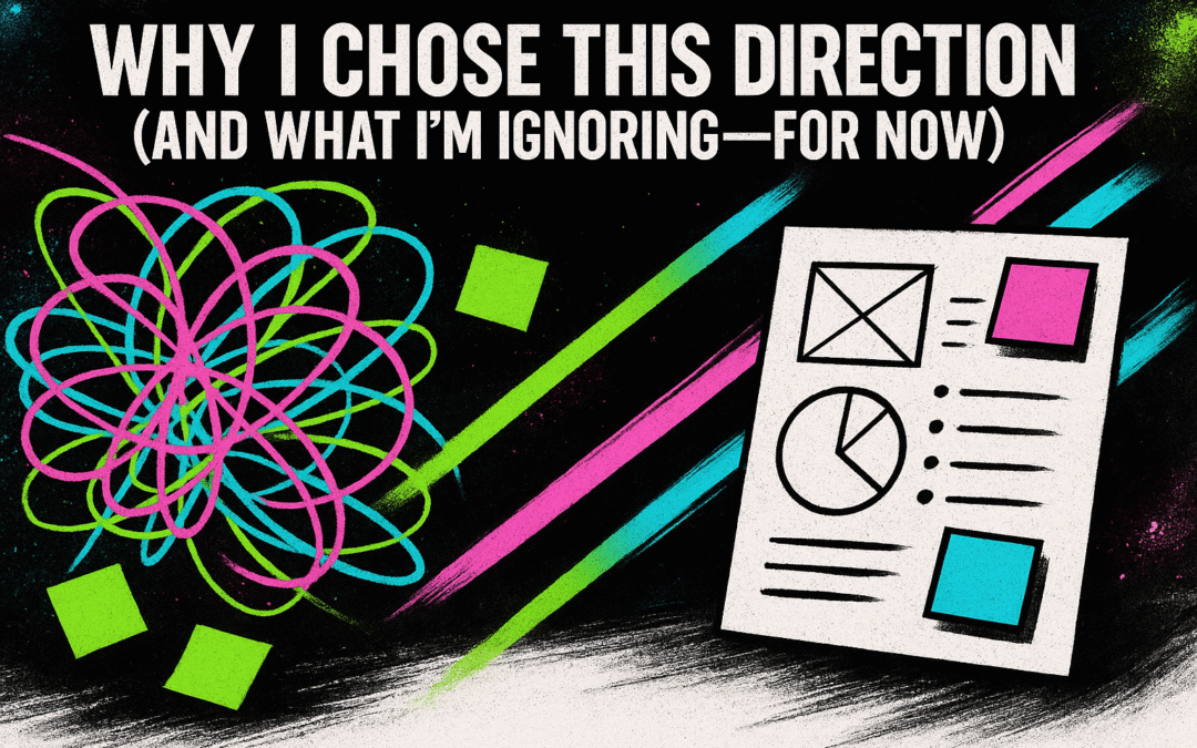 Why I Chose This Direction (and What I’m Ignoring—for Now)